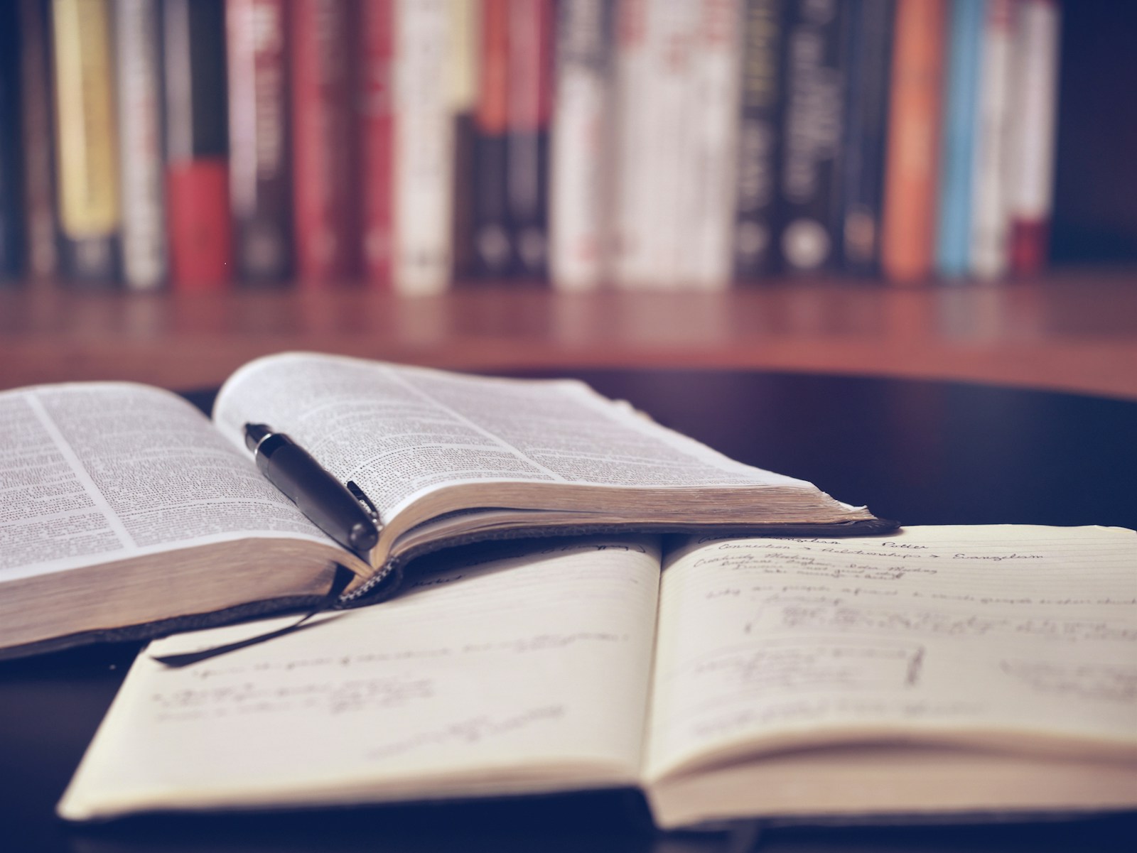 Student preparing and studying
