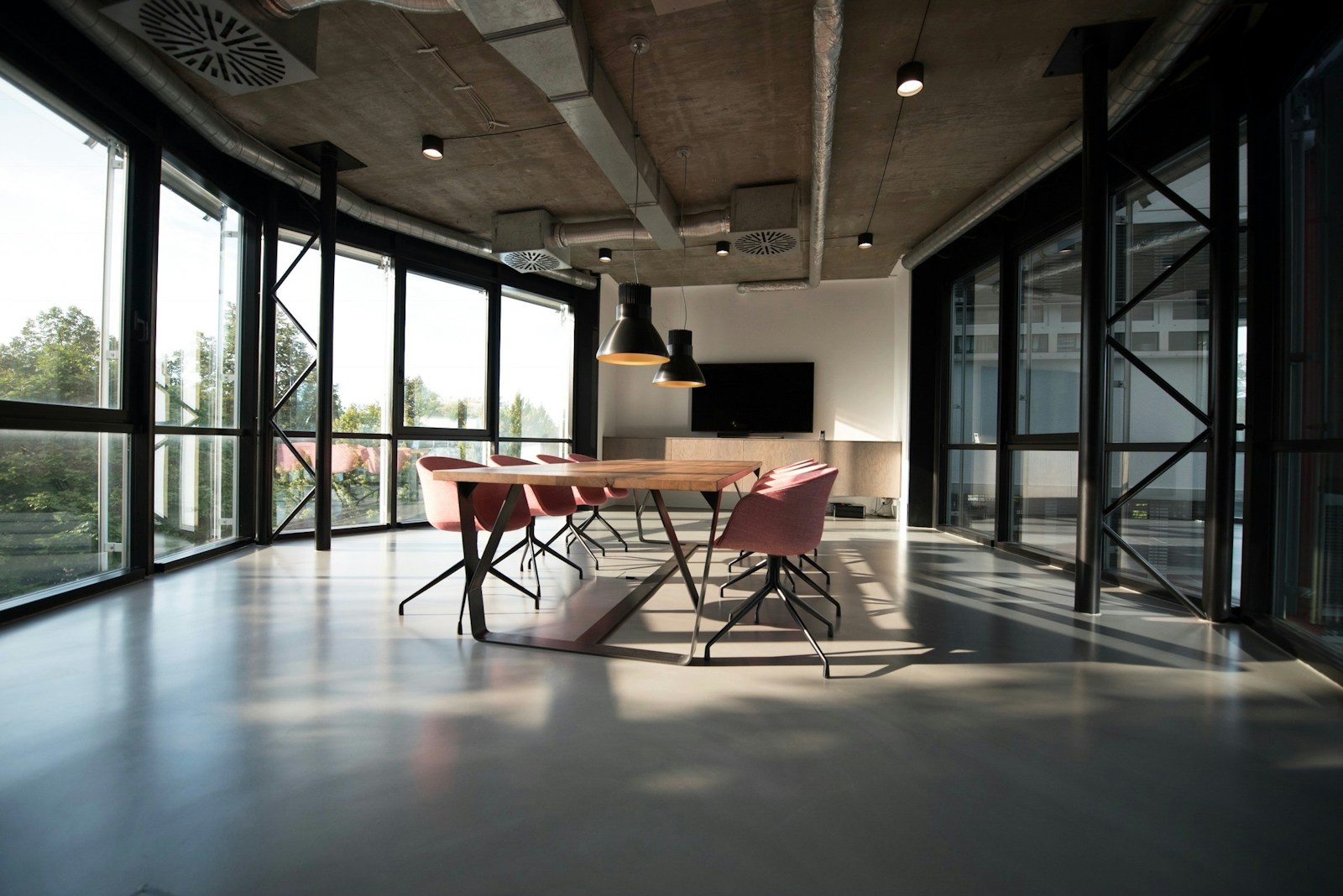Modern corporate learning and office environment